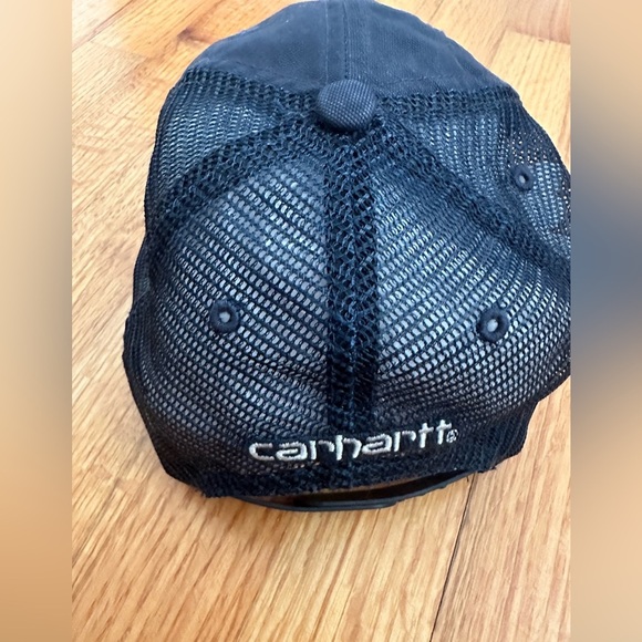 Carhartt Trucker Hat Blue  Mesh Back Adjustable Size Snapback Mens Unisex Cap - Picture 7 of 12